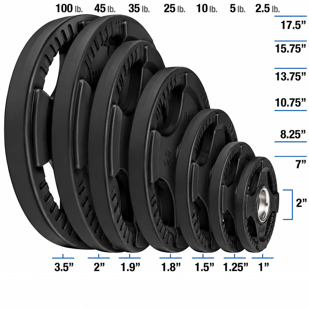 Body-Solid Premium Rubber Grip Iron Olympic Weight Sets