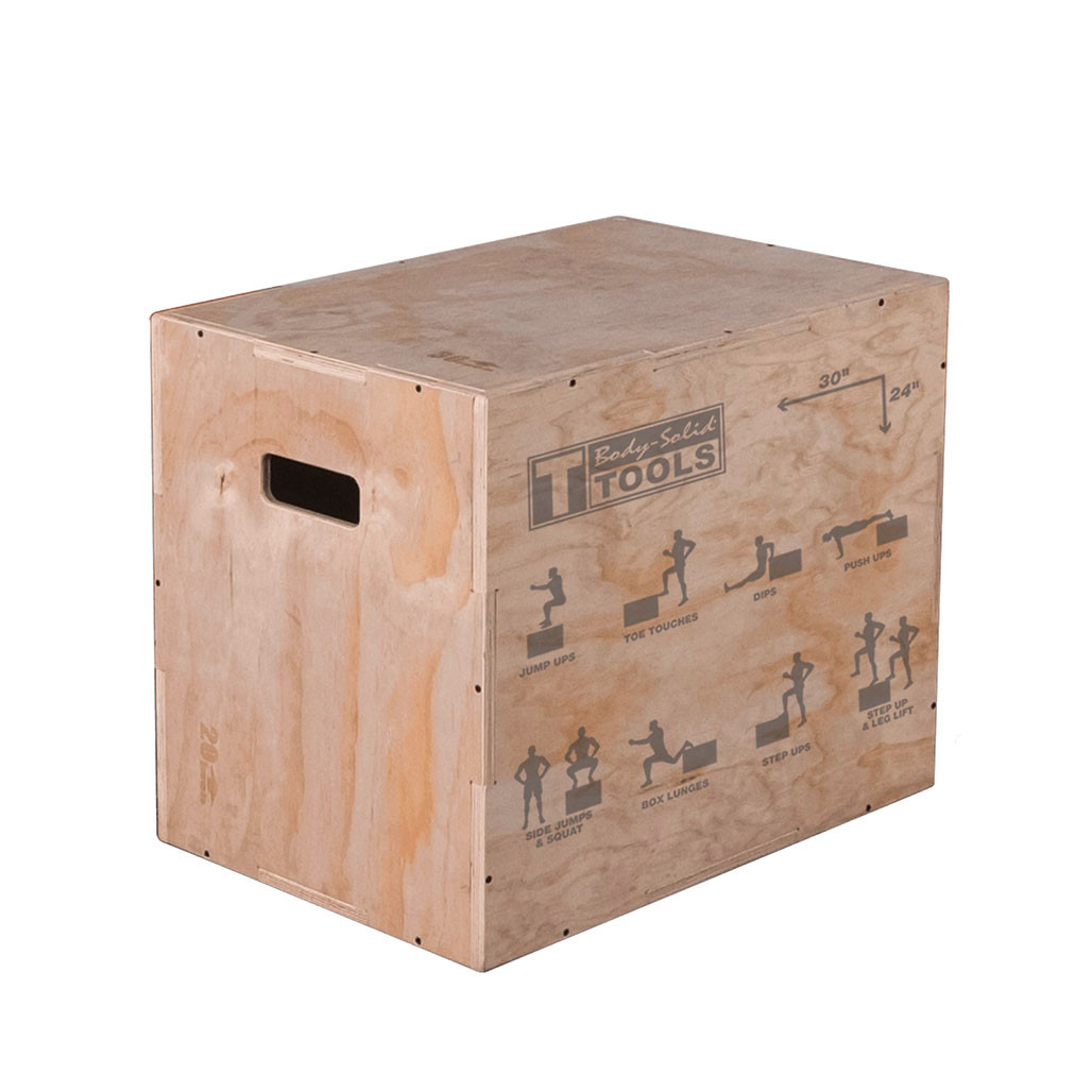 Body-Solid 3-in-1 Wood Plyometric Jump Box BSTWPBOX