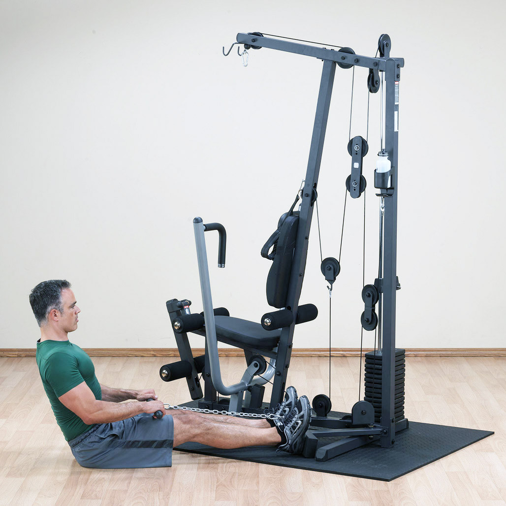 Seated Low Rows on the Body-Solid G1S Multi-Station Gym