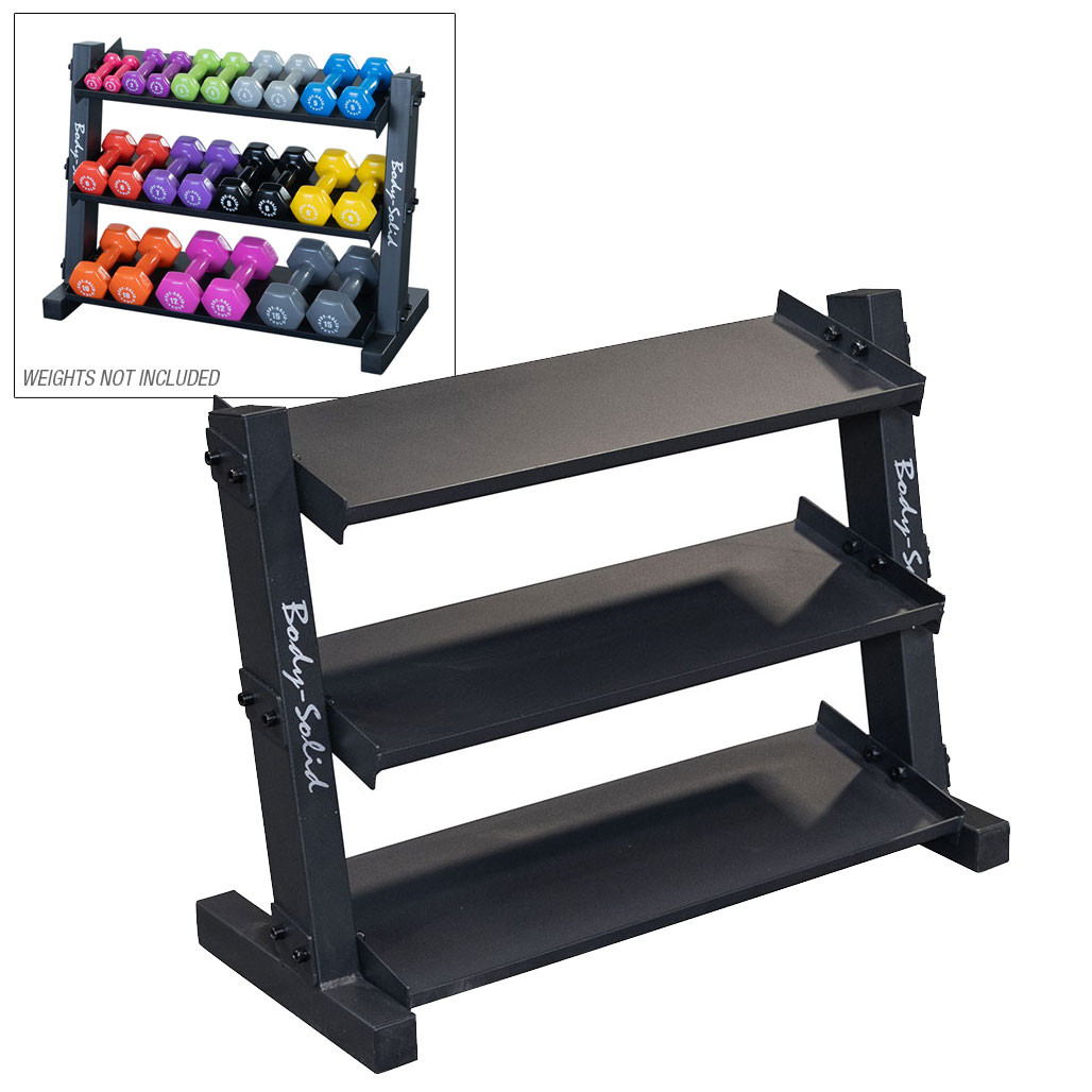 Body-Solid Vinyl and Neoprene Dumbbell Rack GDR34 Storage Racks