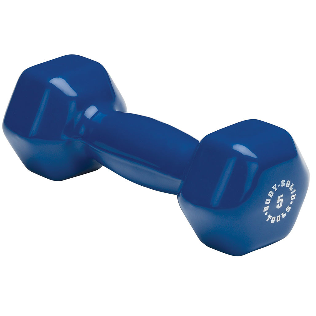 5 lb. Body-Solid Vinyl Dumbbell