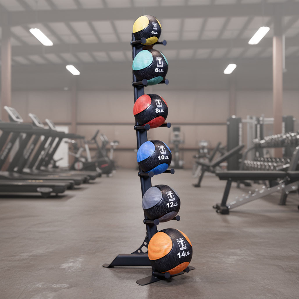 Body-Solid Vertical 6-Tier Medicine Ball Rack