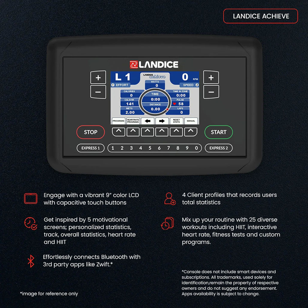 Landice E9 Elliptical, with Achieve Console