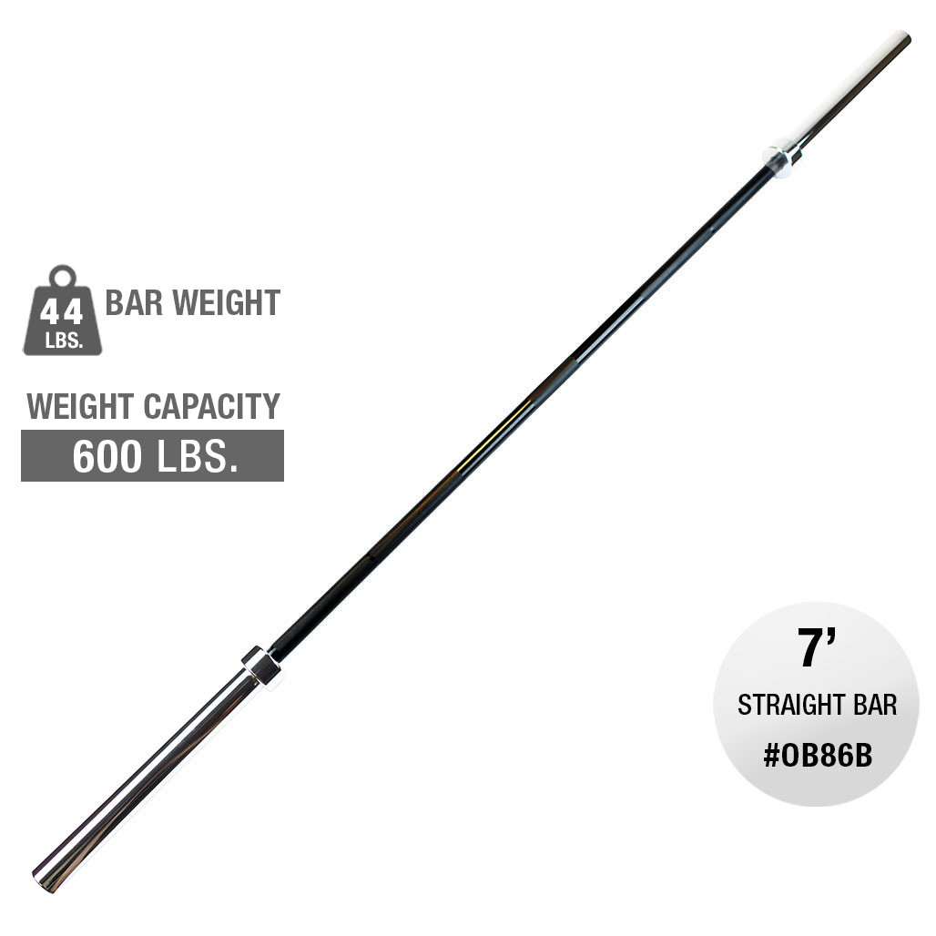 Body-Solid 7 ft. Black Olympic Bar OB86B - Barbells