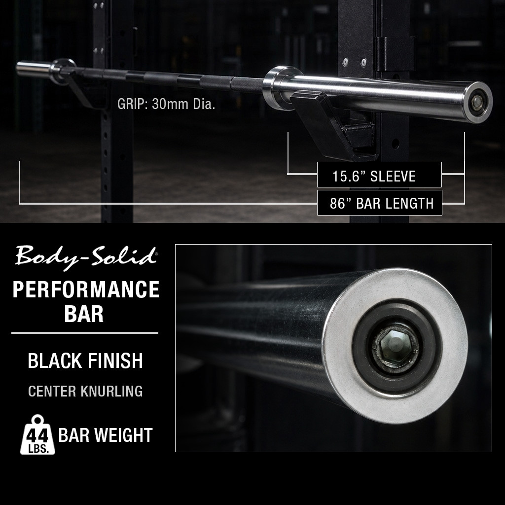 Body-Solid Performance Olympic Barbell – 7 ft. Black