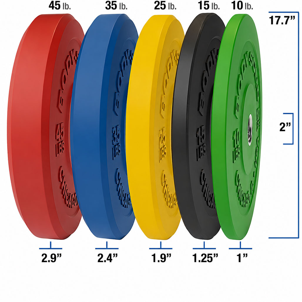260 lb. Chicago Extreme Color Bumper Plate Set