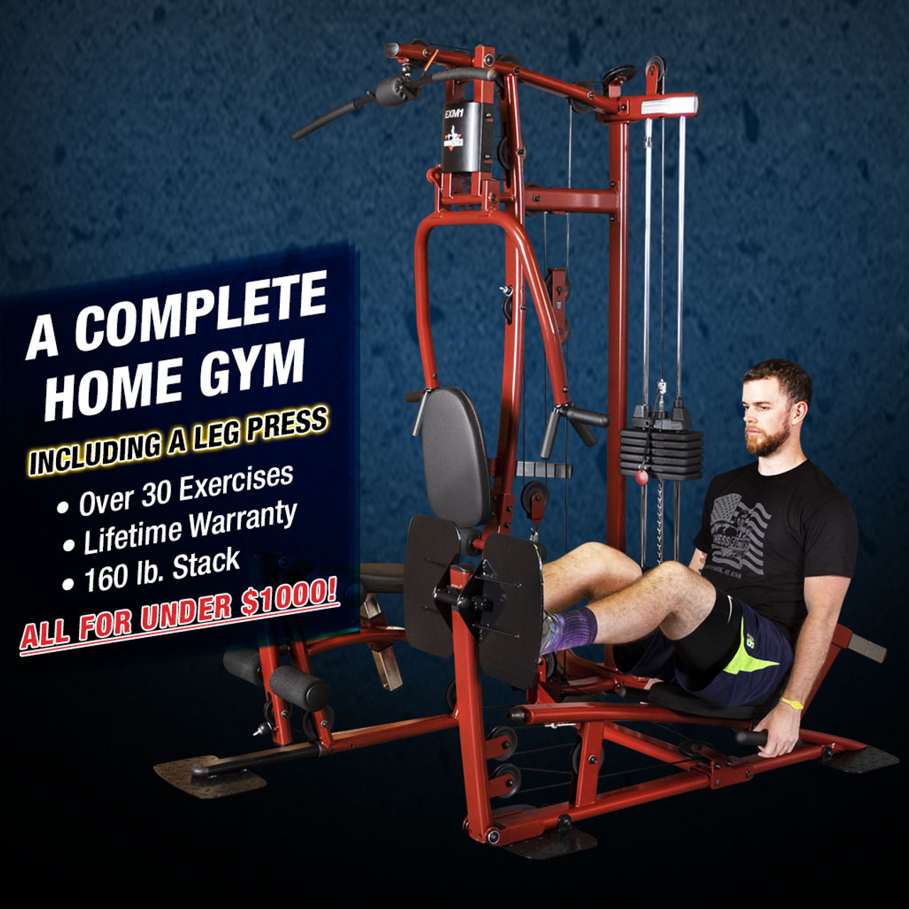 EXM1LPS Home Gym with Leg Press, Built by Body-Solid Exclusively for Fitness  Factory