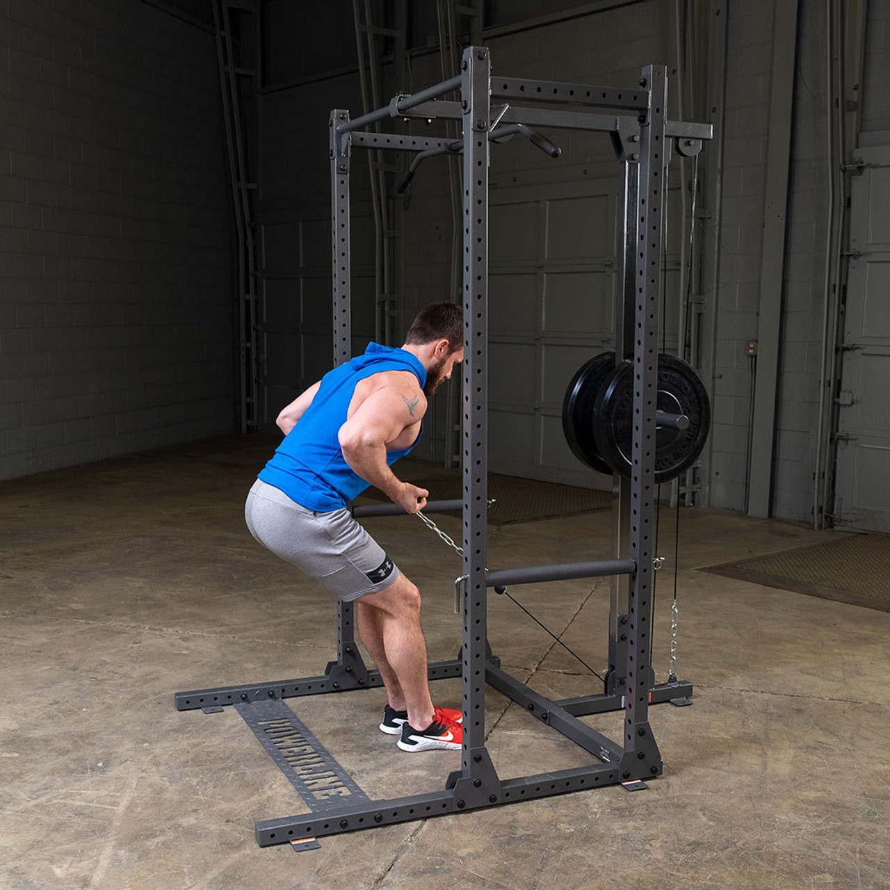 Powerline by Body-Solid Adjustable Power Rack for Weightlifting and  Strength Training