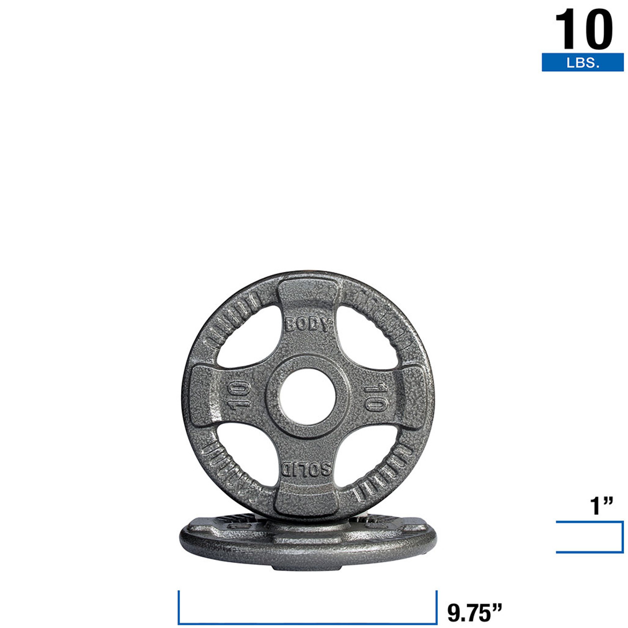 Body-solid Gray Grip Olympic Plates 2.5, 5, 10, 25, 35, 45 lb. OPT