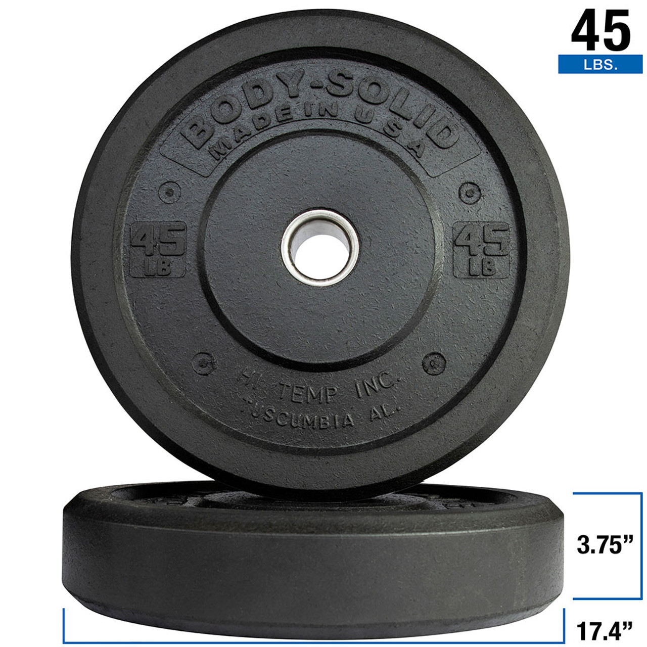 Premium Commercial Bumper Plates 10 15 25 35 45 lb. OBPH