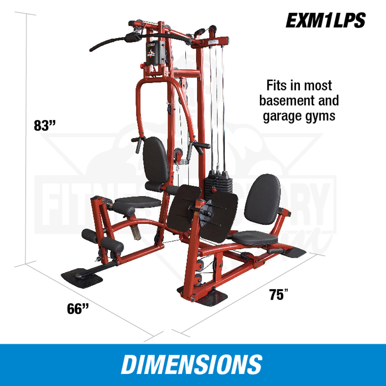 EXM1LPS Home Gym with Leg Press, Built by Body-Solid Exclusively for  Fitness Factory
