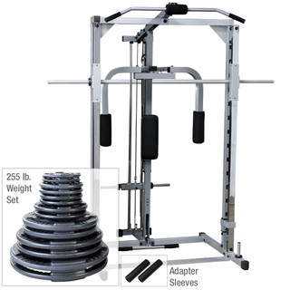 Powerline Smith Gym Package with Pec, Lat Attachment, 255 lb. Weight Set