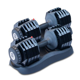 Rugged Adjustable Dumbbell Set, 5 lb. to 50 lb.