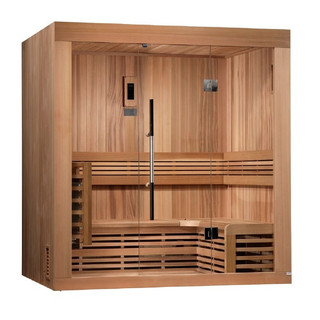 Golden Designs Copenhagen Traditional Sauna in Red Cedar Interior and Exterior