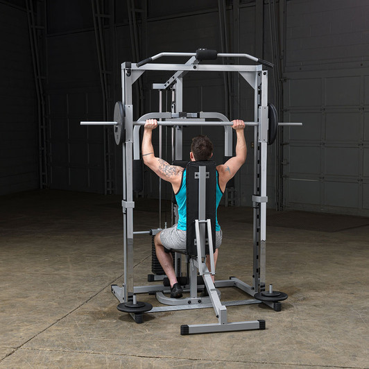 Shoulder Press on the Powerline Smith Gym Package