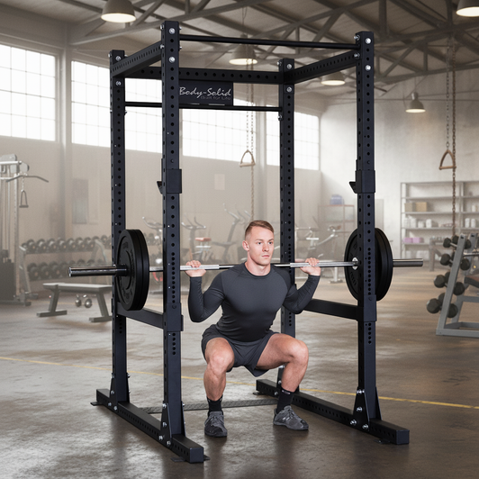 Squats on the Body-Solid SPR1000 Commercial Power Rack