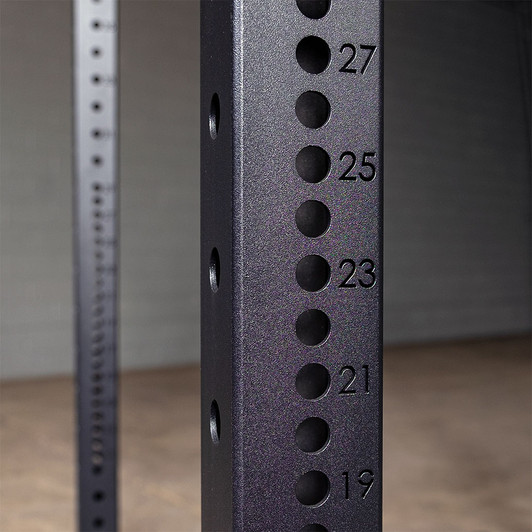 Detail of the Frame on the Body-Solid SPR1000BACKP4 Commercial Power Rack Gym Package