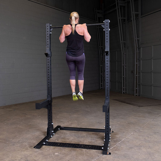 Chin Ups on the Body-Solid SPR500 Commercial Half Rack