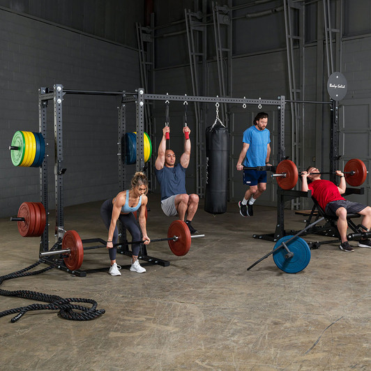 Deadlifts, Pull-Ups, Dips and Incline Press on the Pro ClubLine SPRACB Rack Connecting Bar