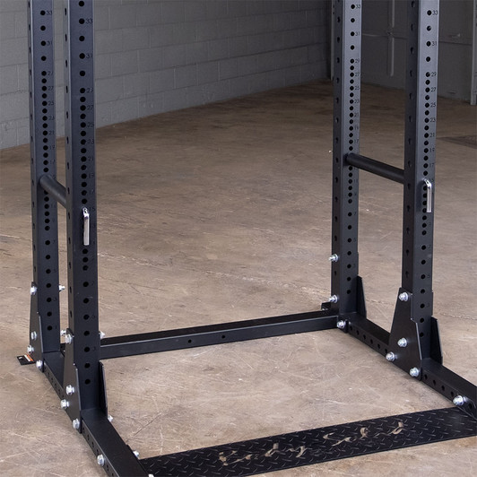 Body Solid SPR500 Half Rack and SPR500HALFBACK Rack Extension with 4 Weight  Horns
