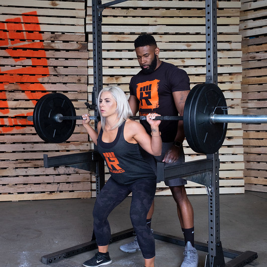 Squats on the Rugged Half Rack