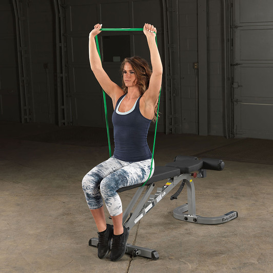 Shoulder Press with Body-Solid Tools Lifting Bands