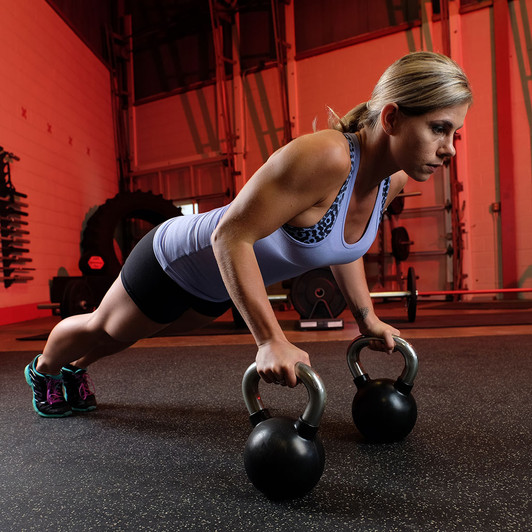 Push-Ups with the Body-Solid Premium Kettlebells