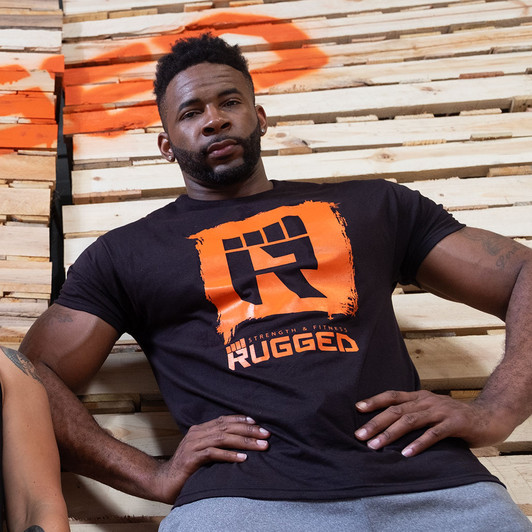 Rugged Fitness Orange Shirt, in 4 Sizes Rugged Fitness Orange Shirt, in 4 Sizes