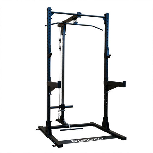 Rugged Fitness Half Rack with Lat