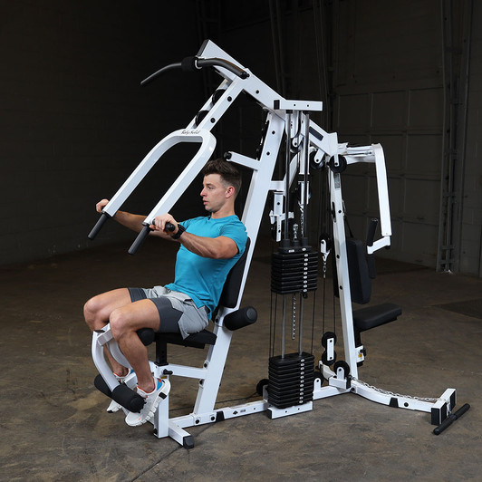 Seated Press on the Body-Solid EXM2500S Home Gym