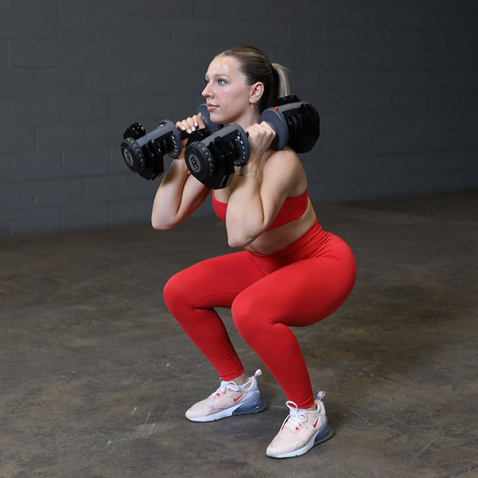 Rugged Adjustable Dumbbell Pair with Stand