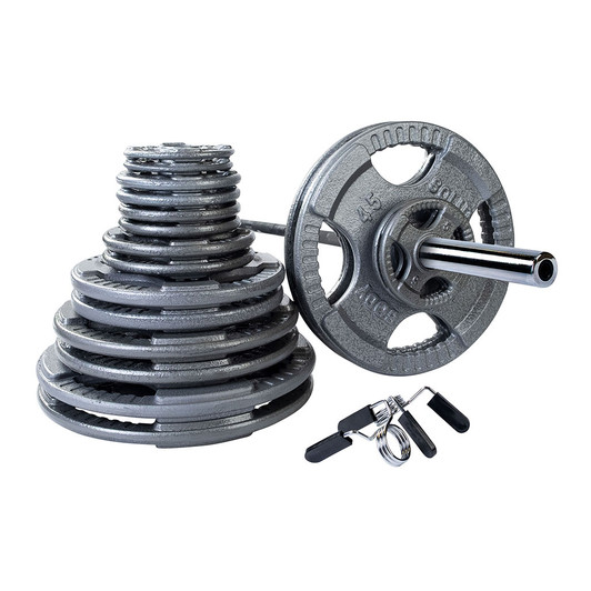 400 lb. Olympic Gray Grip Weight Set, SHIPPING INCLUDED