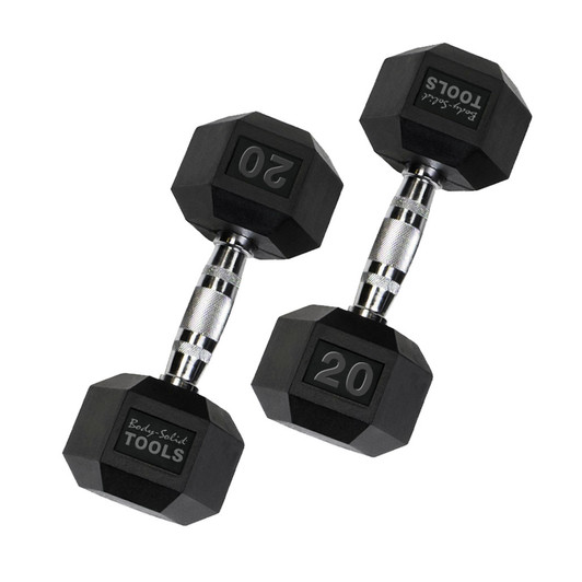 20 lb. Rubber Hex Dumbbell Pair, Shipping Included!