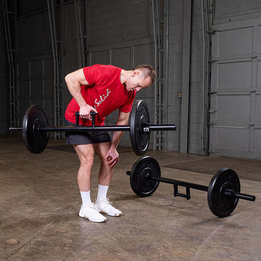 One Arm Bent Over Row with the Body-Solid Tools Farmers Walk Bars