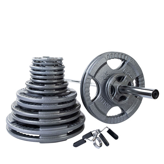 400 lb. Olympic Gray Grip Weight Set, SHIPPING INCLUDED