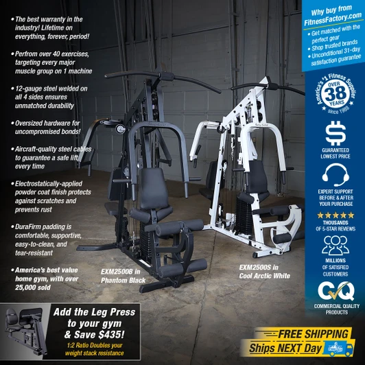 Body-Solid EXM2500B and EXM2500S Home Gyms