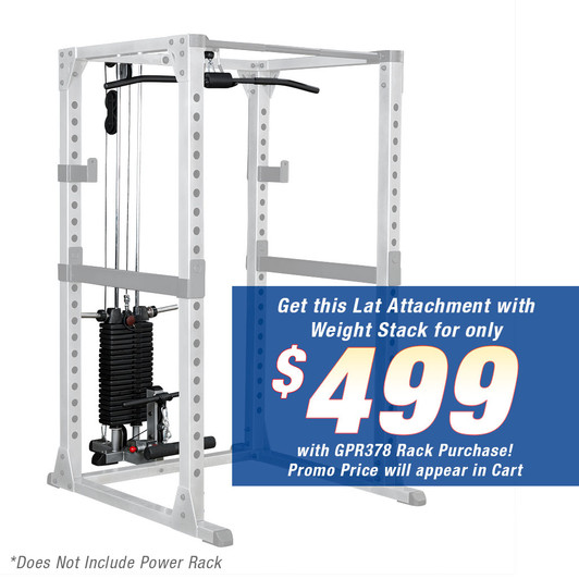 Lat Attachment for the GPR378 Power Rack, with 210 lb. Stack