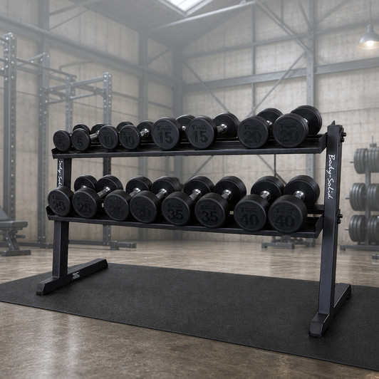5-40 lb. Round Rubber Coated Dumbbell Package