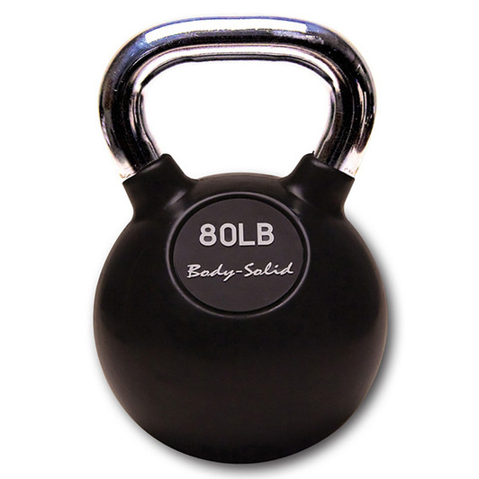 80 lb. Body-Solid Premium Chrome Handle Kettlebell
