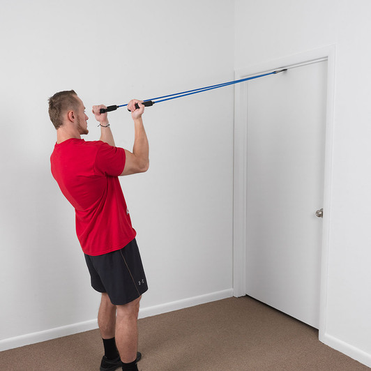 Curls with Body-Solid Tools Resistance Tube Door Attachment