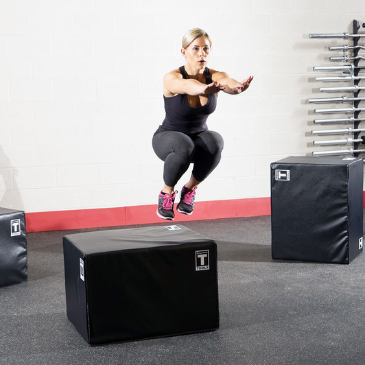 Side Jump Ups with Body-Solid Tools 3-Way Soft Plyo Box