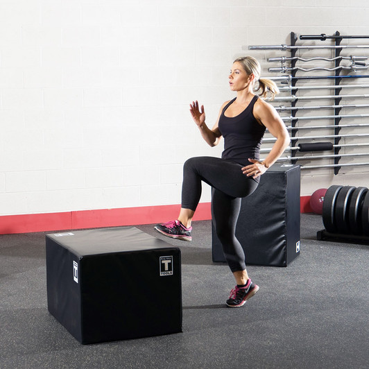 Toe Touches with Body-Solid Tools 3-Way Soft Plyo Box