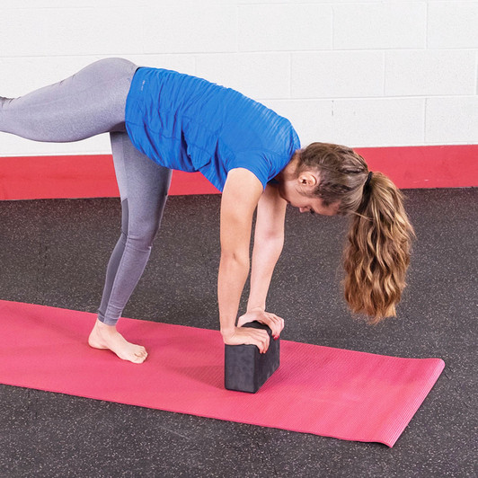 One Leg Downward Facing Dog with the Body-Solid Tools Yoga Block