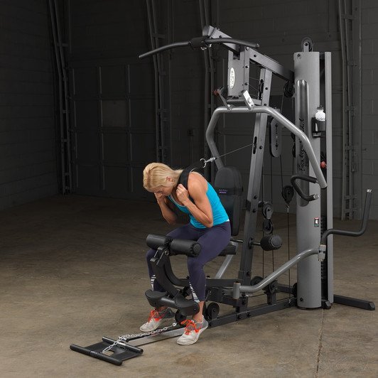 Crunch on the Body-Solid G5S Multi-Station Gym with Perfect Pec