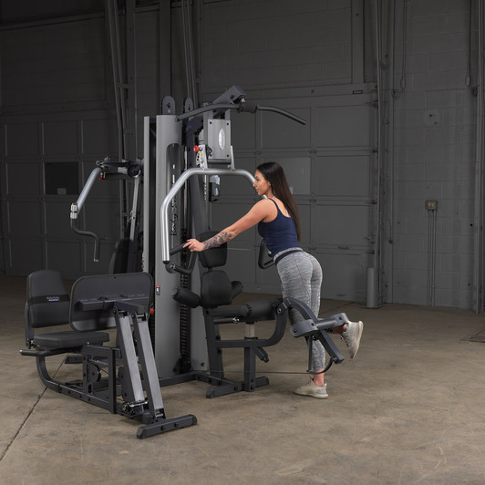 Standing Leg Curl on the Body-Solid G9S Double Stack Gym with Leg Press