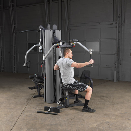 One Arm Reverse Fly on the Body-Solid G9S Double Stack Gym with Leg Press