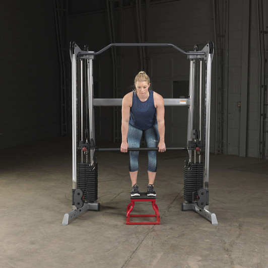 Deadlifts with the Body-Solid Dual Press Bar Functional Trainer Attachment