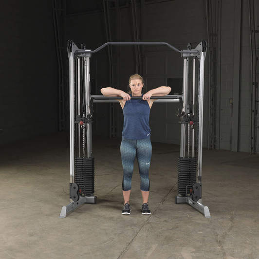 Upright Row with the Body-Solid Dual Press Bar Functional Trainer Attachment