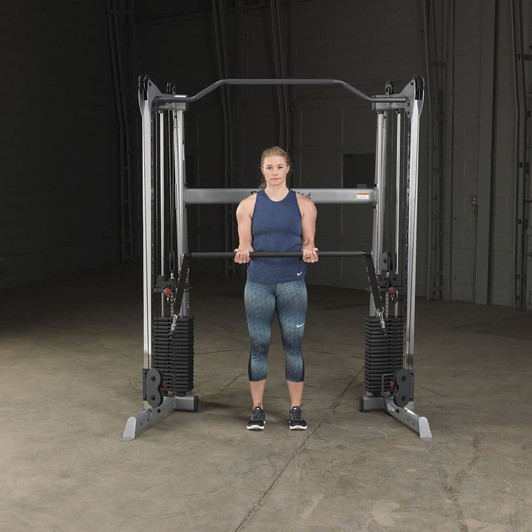 Curls with the Body-Solid Dual Press Bar Functional Trainer Attachment