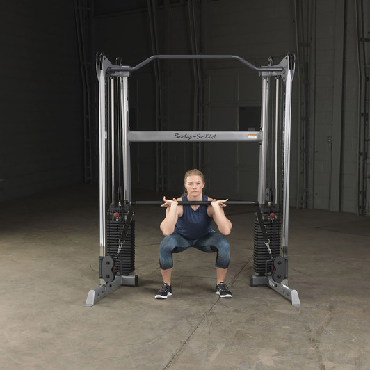 Front Squats with the Body-Solid Dual Press Bar Functional Trainer Attachment